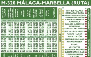 Nuevos horarios unificados para la ruta M.